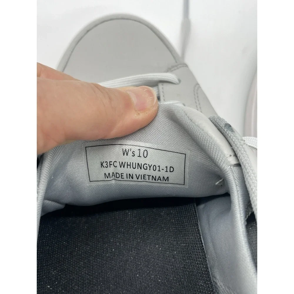 Kizik Sydney Womens Leather Hands Free Slip On Sneakers Harbor Mist Grey Size 10